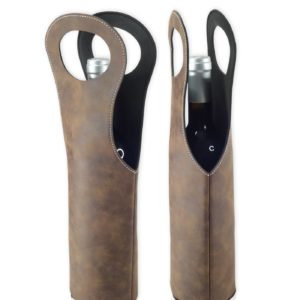 נרתיק עור לבקבוק יין